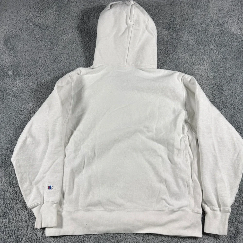 VTG Champion‎ Hoodie Mens Large White USA Field Hockey Reverse Weave Pullover